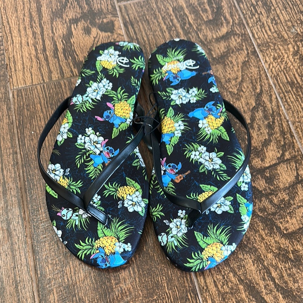 Colorful Flip Flops with Pineapple and Floral Design